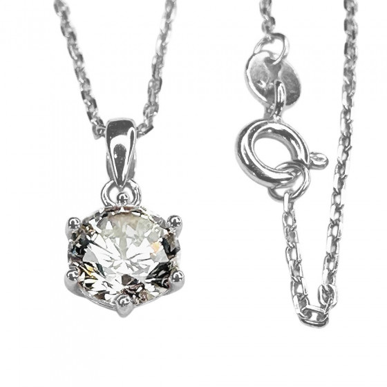 Halskette Hehku 1 ct Zirkonia Solitär 925 Silber - Catch Get It Lifestyle