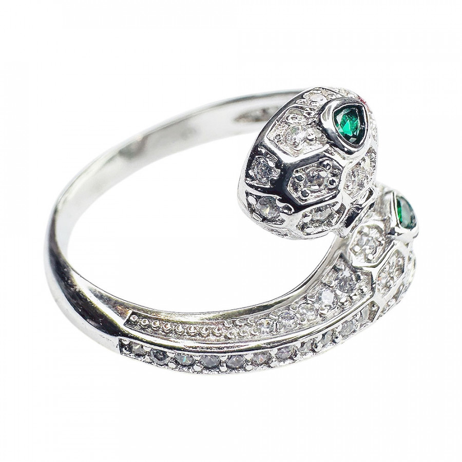 Nahesa Olinolino Schlangenring 925 Sterling Silber verstellbar Zirkonia grün inspired by Bianca Tink - Catch Get It Lifestyle