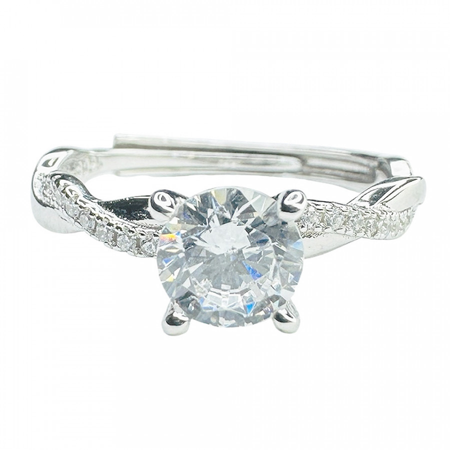 Ring Kirkas Säteily verspieltes Design 925 Sterling Silber mit Zirkonia verstellbar - Catch Get It Lifestyle