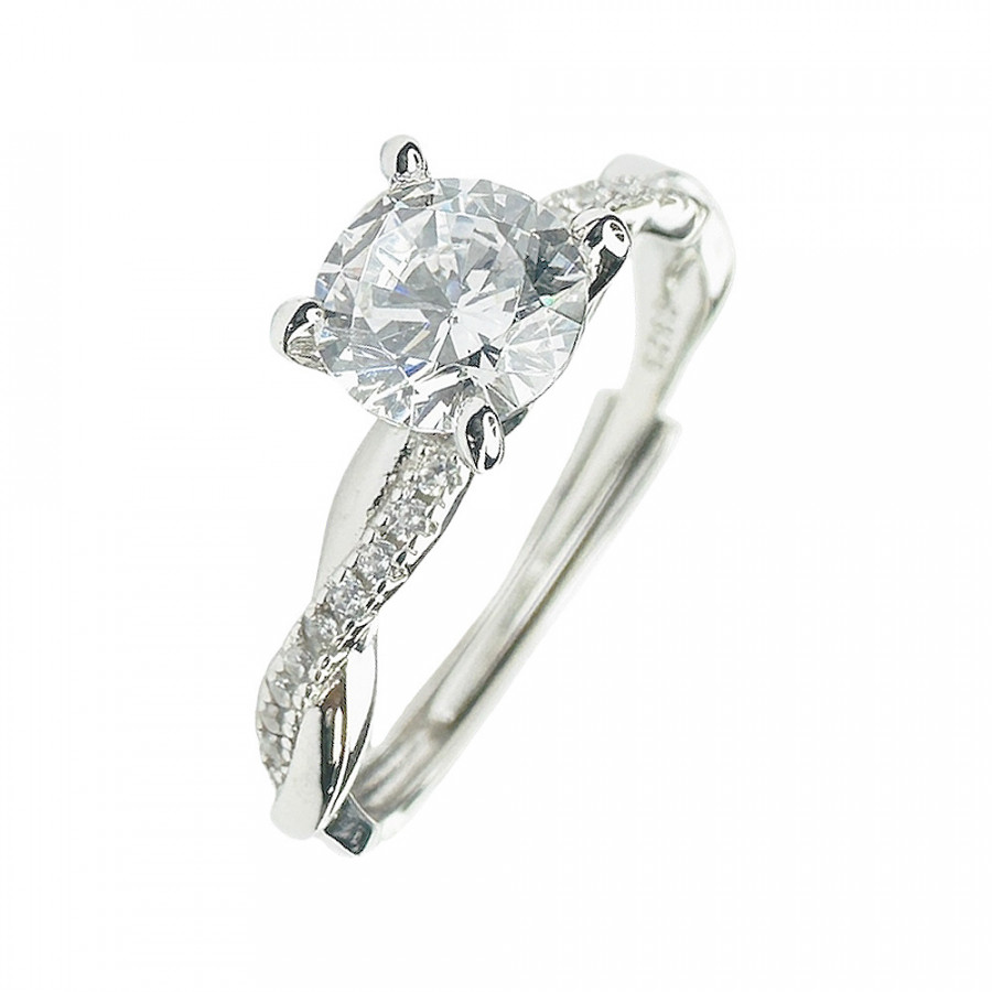 Ring Kirkas Säteily verspieltes Design 925 Sterling Silber mit Zirkonia verstellbar - Catch Get It Lifestyle