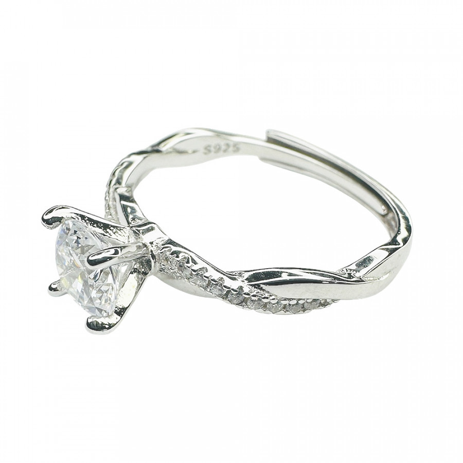 Ring Kirkas Säteily verspieltes Design 925 Sterling Silber mit Zirkonia verstellbar - Catch Get It Lifestyle