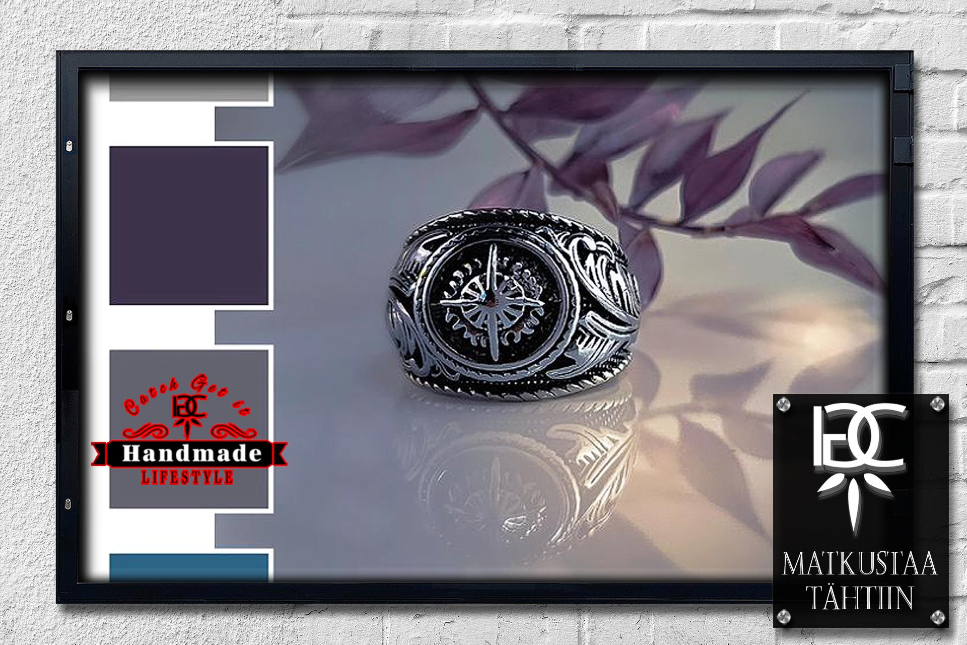 Ring Matkustaa Tähtiin adjustable Polar Star decorated