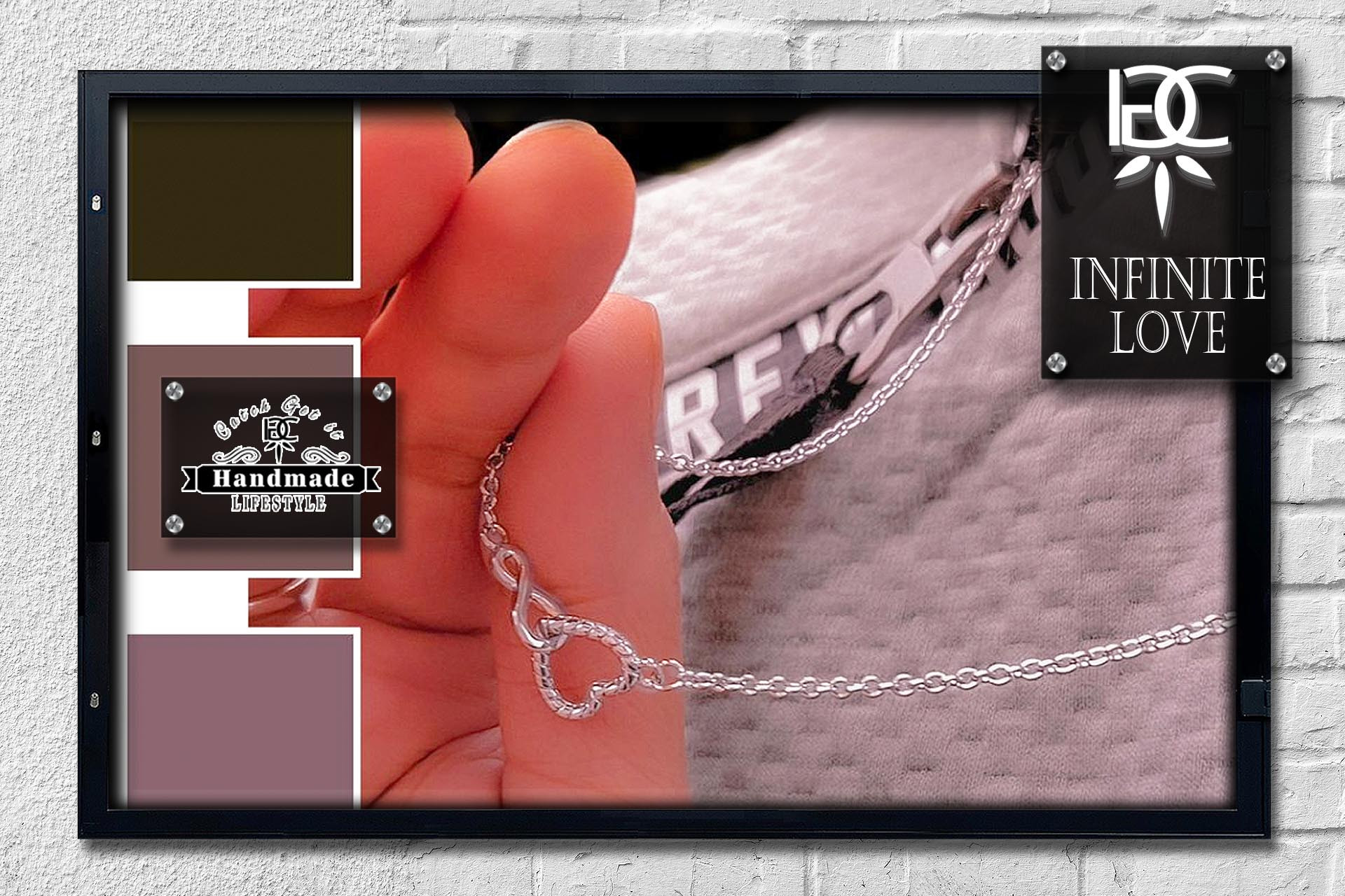 Necklace Infinite Love Infinity connected with heart