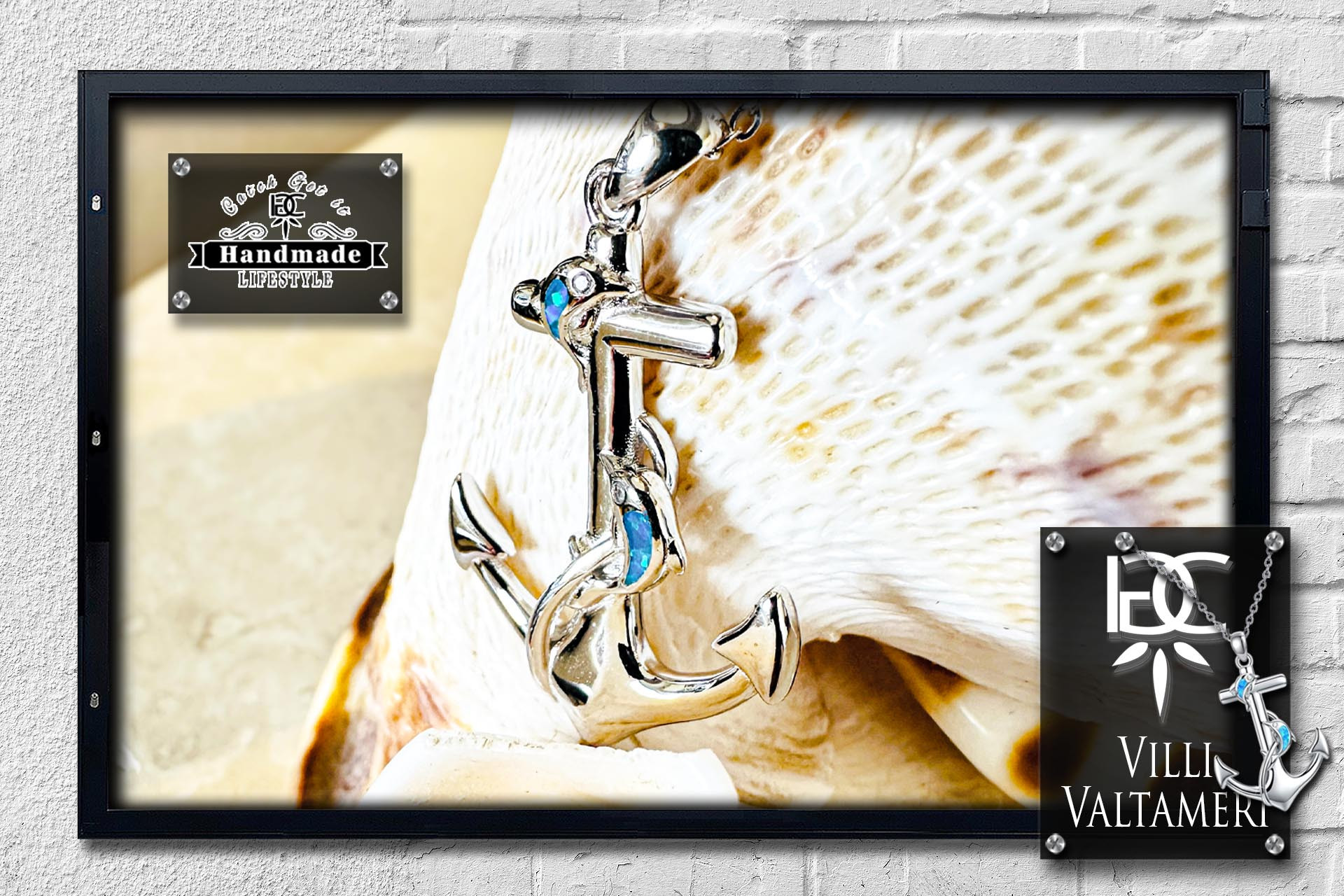 Halskette Villi Valtameri Ankerkette mit Delfine