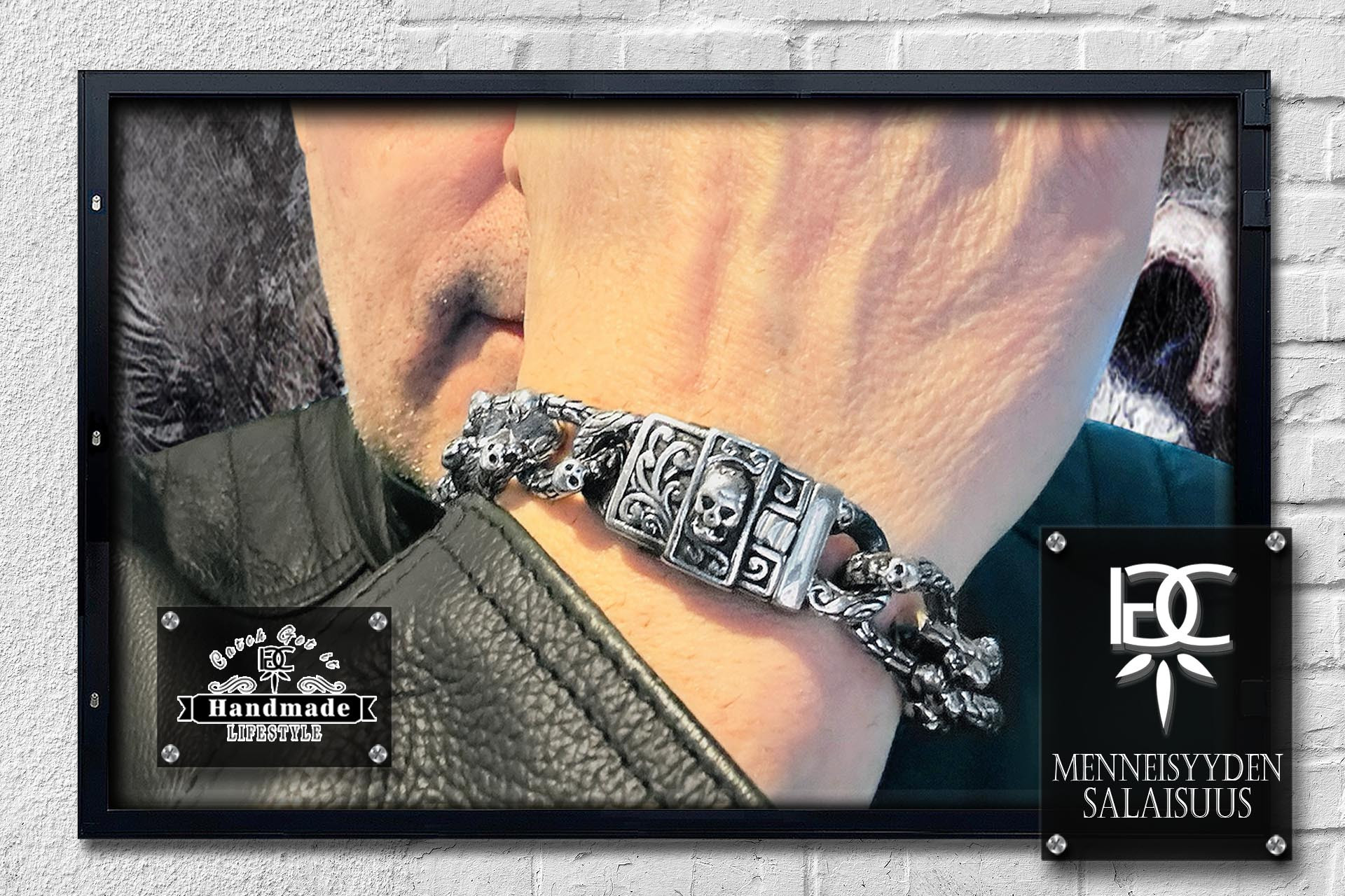 Armband Menneisyyden Salaisuus gotische Skulls