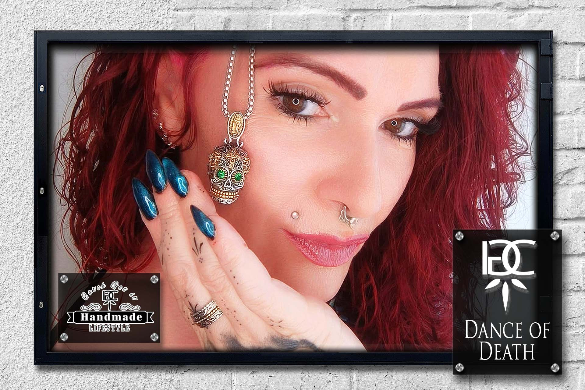 Halskette Dance of Death Mennyt Skull Zirkonia