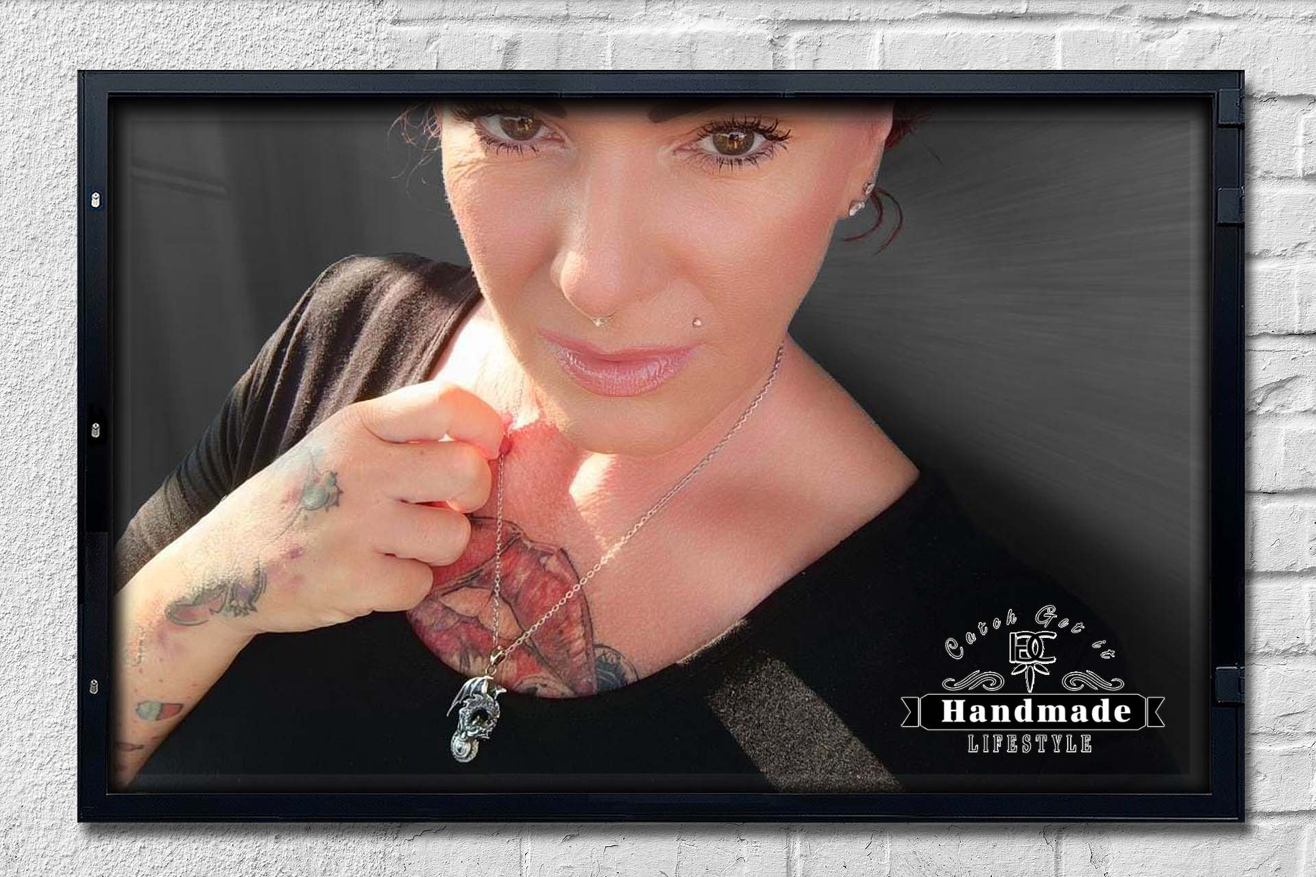 Halskette Dragon Elliot weisser Zirkonia