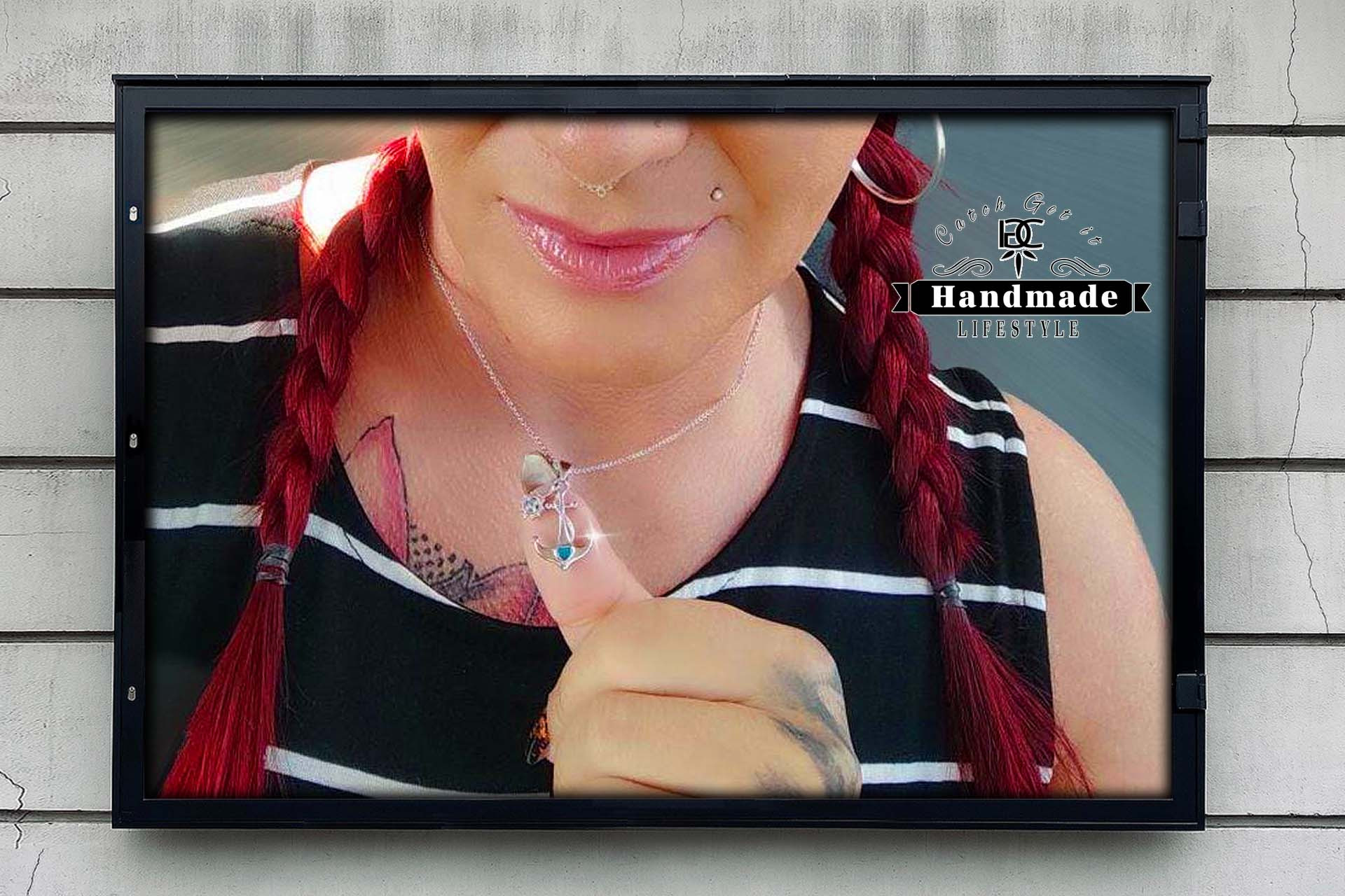 Halskette Sininen Meri Ankerkette