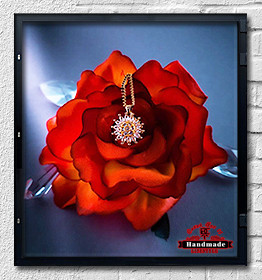 Spinner Necklace Auringonkukka Sunflower rotating