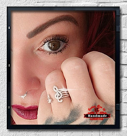 Ring Pili Mele Music Note zirconia adjustable