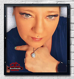 Halskette Auringonkukka Sonnenblume drehbar Zirkonia