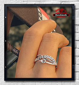 Ring Tiukasti Kiinni verziert verstellbar Silber