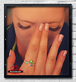 Ring Luonnon Muodot green leaves