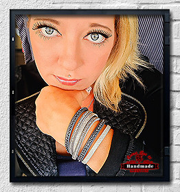 Wickellederarmband Grey Sparkle by Bianca Tink