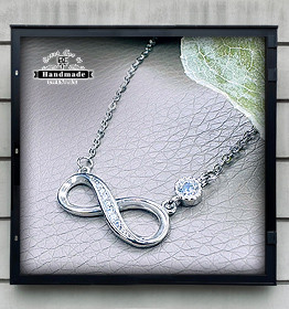 Halskette Infinity die Unendlichkeit mit Zirkonia