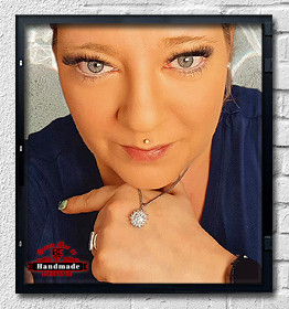 Halskette Auringonkukka Sonnenblume drehbar Zirkonia