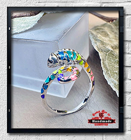 Ring Mukautuva Sellainen Chamäleon verstellbar Silber Zirkonia