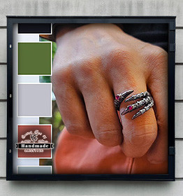 Ring Aarre Dragon Drachenklaue Zirkonia